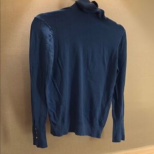 Zara Blue Cowl Turtleneck Sweater